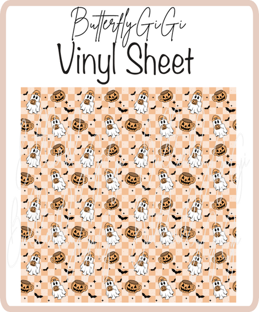 Pumpkin Mug Ghostie Vinyl Sheet