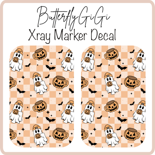 Pumpkin Mug Ghostie X ray Markers Decal