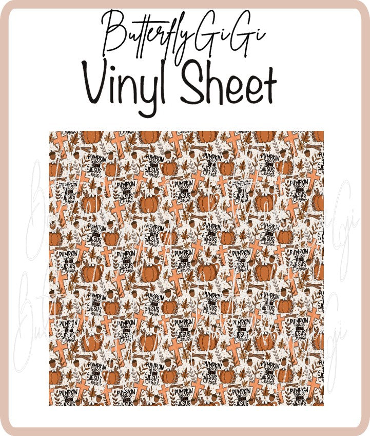 Vinyl Pumpkin Spice Jesus Christ Sheet