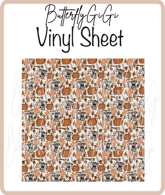 Vinyl Pumpkin Spice Jesus Christ Sheet