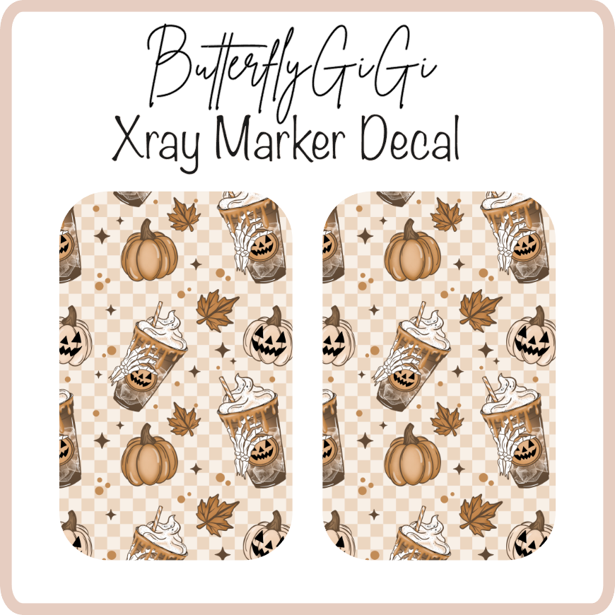 Pumpkin Spice Season X ray Markers Decal