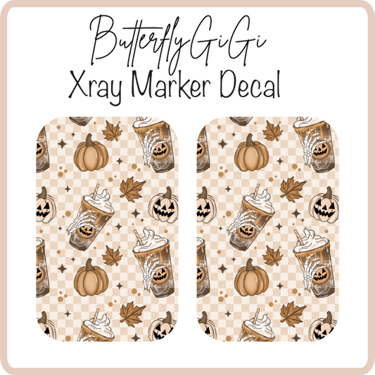 Pumpkin Spice Season X ray Markers Decal