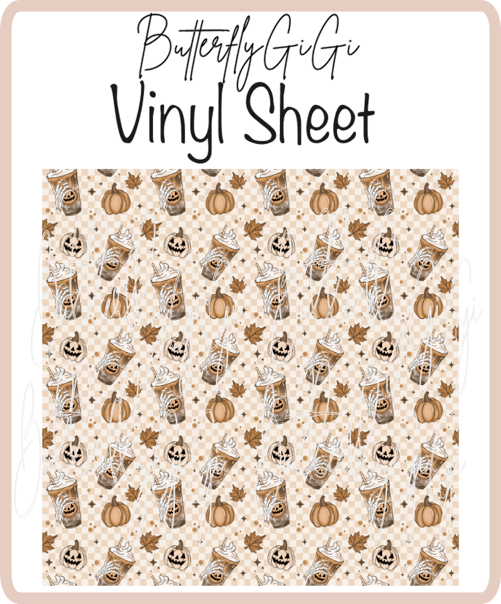 Pumpkin Spice Vinyl Sheet
