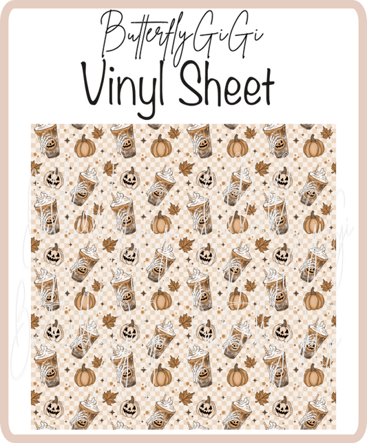 Pumpkin Spice Vinyl Sheet