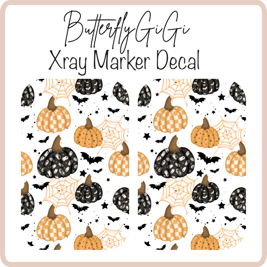 Pumpkin Web X ray Markers Decal