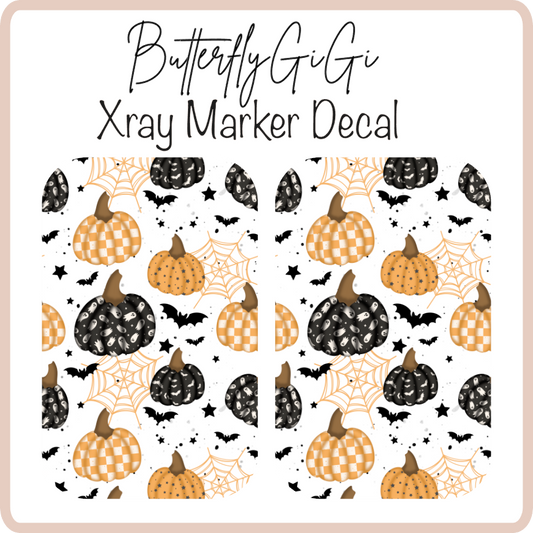 Pumpkin Web X ray Markers Decal