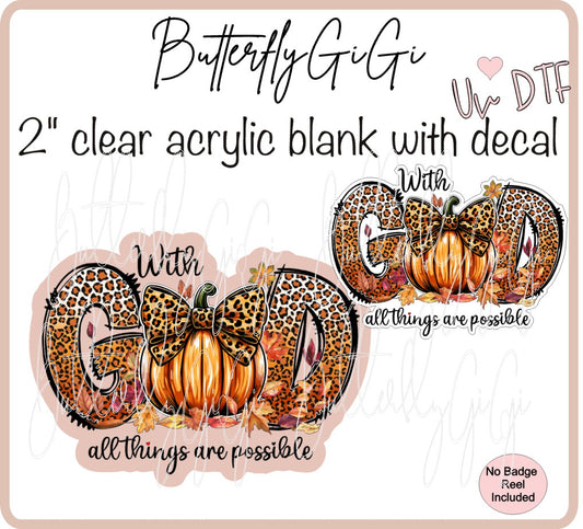 Fall Pumpkin With God