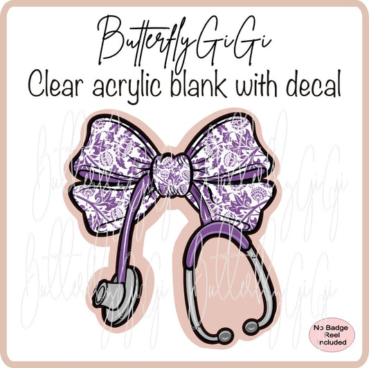 Medical Bow Purple Stethoscope