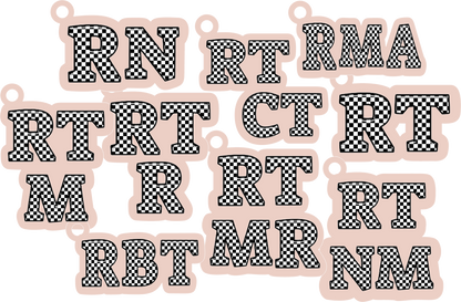 Medical Checkered R Titles Charms UVDTF