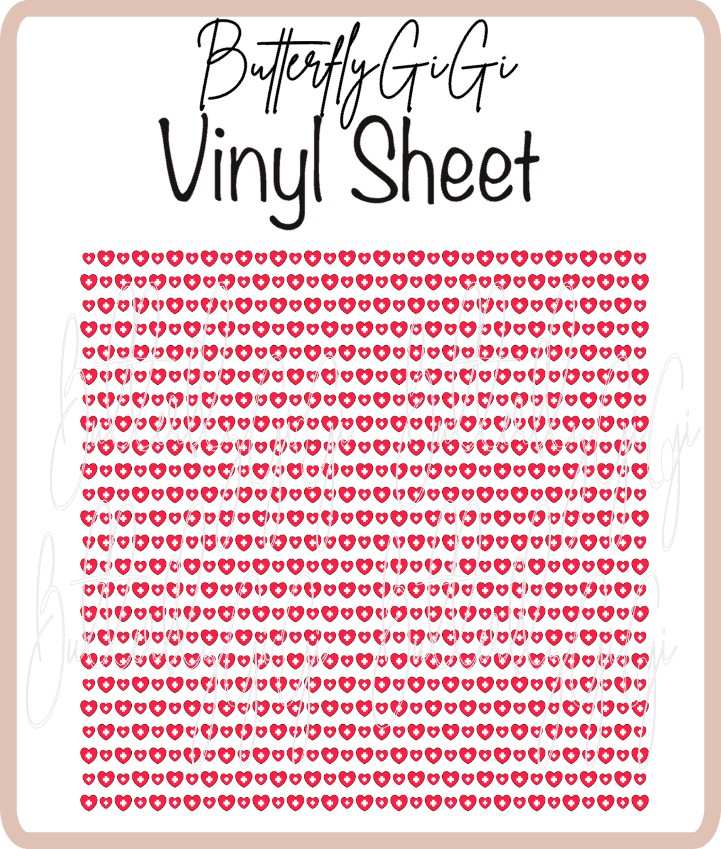Vinyl Red Heart Nurse Sheet