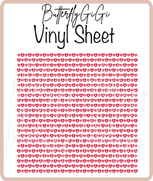 Vinyl Red Heart Nurse Sheet