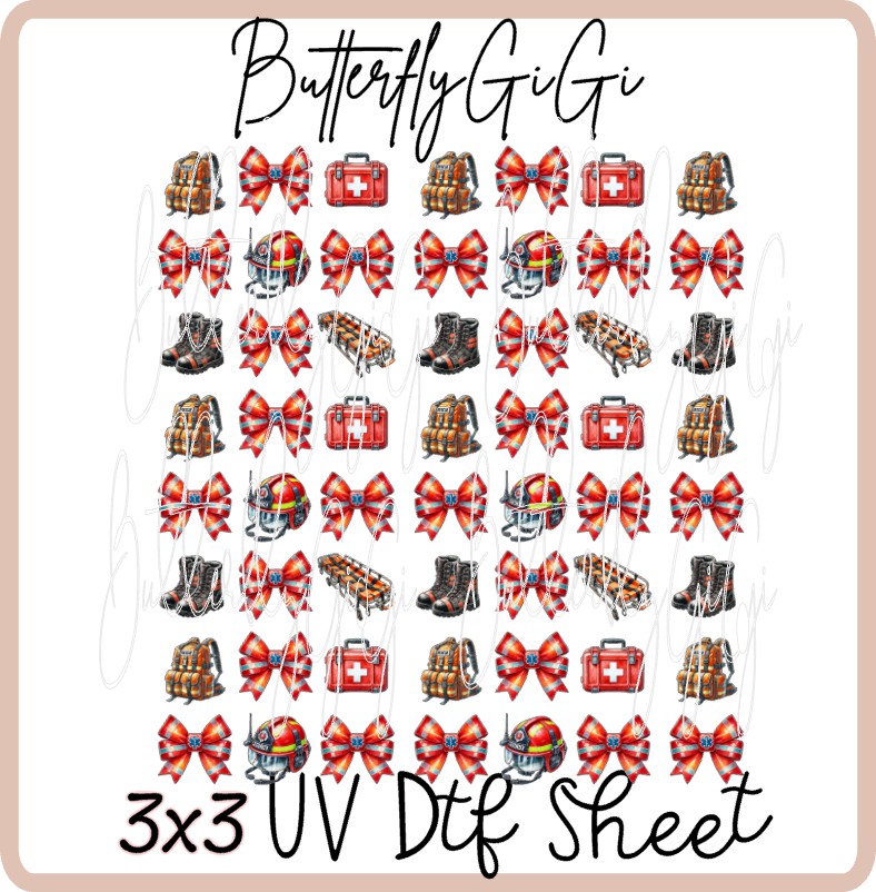 3x3 Rescue Uv Dtf SHEET