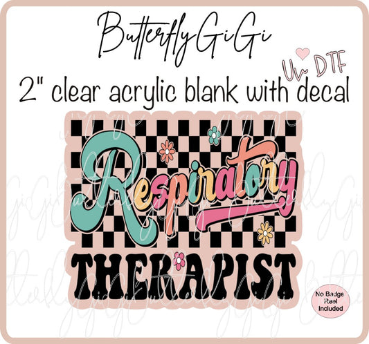 UVDTF Medical Respiratory Therapist Checkered