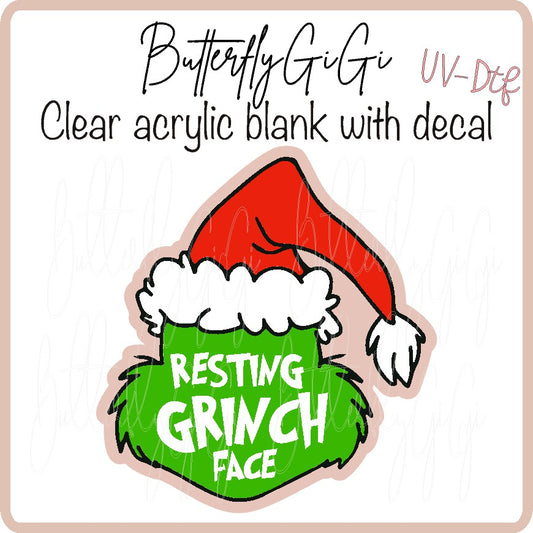 Resting Greench Face Uv Dtf
