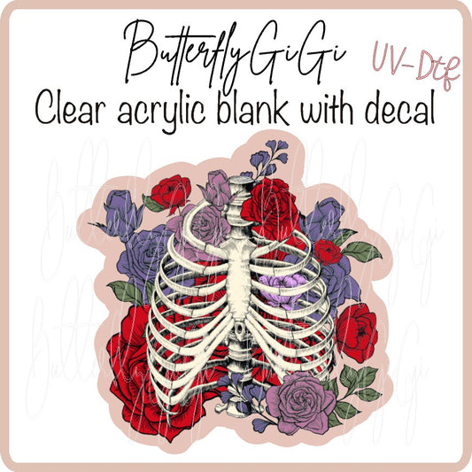 Rib Cage Flowers UV DTF
