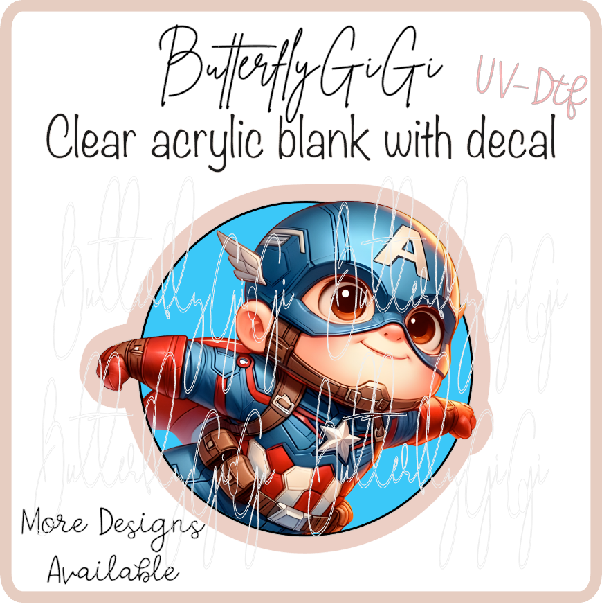 Round SuperHero UvDTF