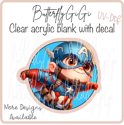 Round SuperHero UvDTF