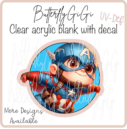 Round SuperHero UvDTF