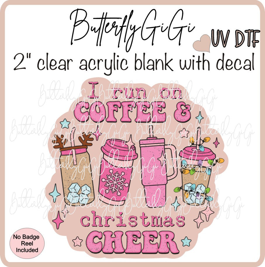 UVDTF Christmas Run on Coffee Christmas Cheer UV Dtf