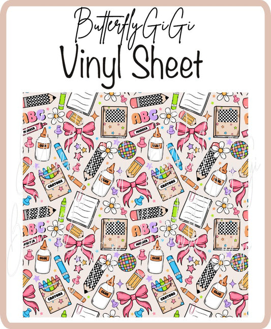 Vinyl School Checkered Sheet
