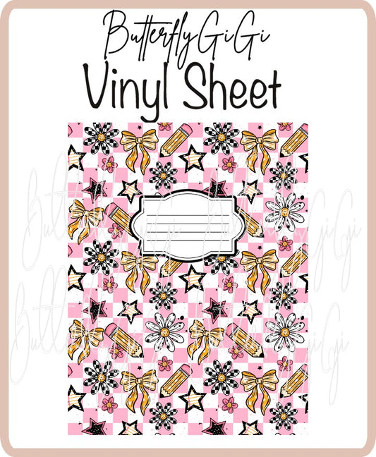 Vinyl Notebook School Girl Cover