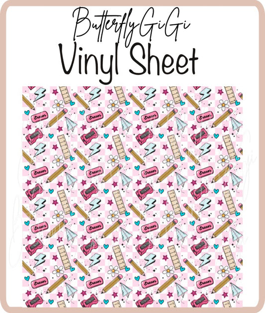 School Things Vinyl Sheet