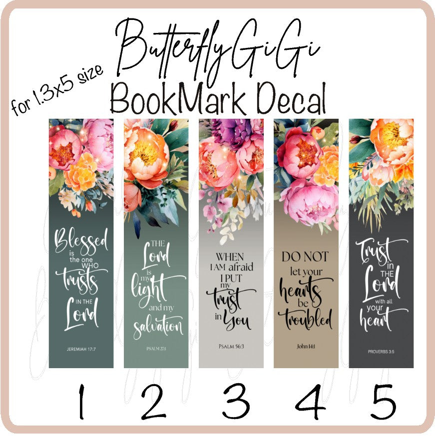 Scripture 1 Bookmark Decal