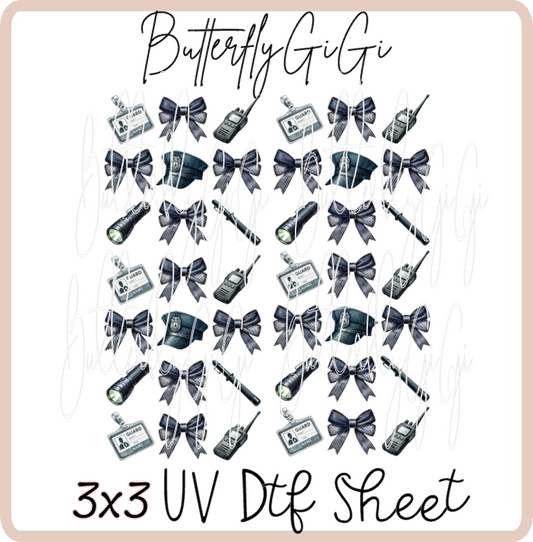3x3 Security Uv Dtf SHEET