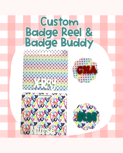 Shapes Badge Reel Badge Buddy Custom Acrylic Design