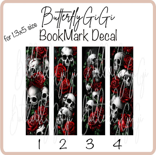 Skeleton roses Bookmark Decal