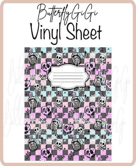 Vinyl Notebook Skellie Spell Cover