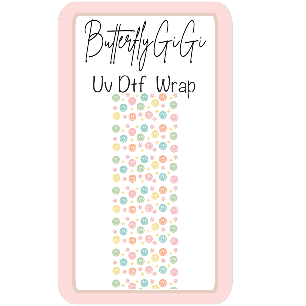Wrap Smileys Pastel UV Dtf