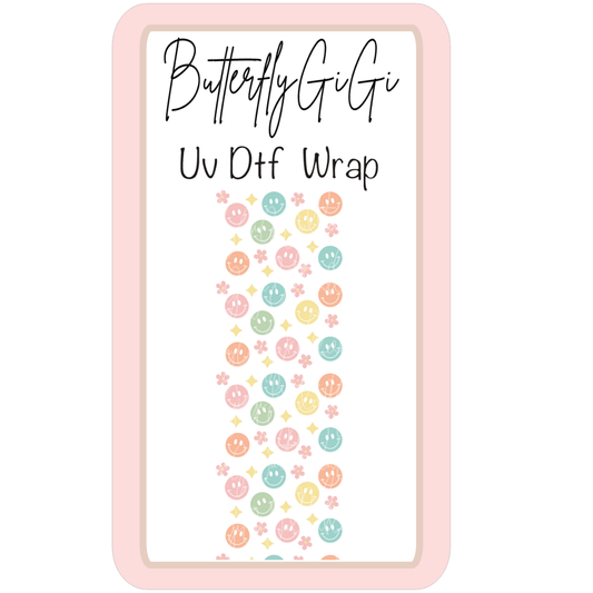 Wrap Smileys Pastel UV Dtf