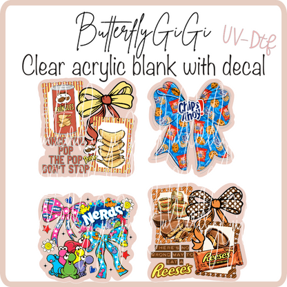 Snacks Bow Collection UvDTF