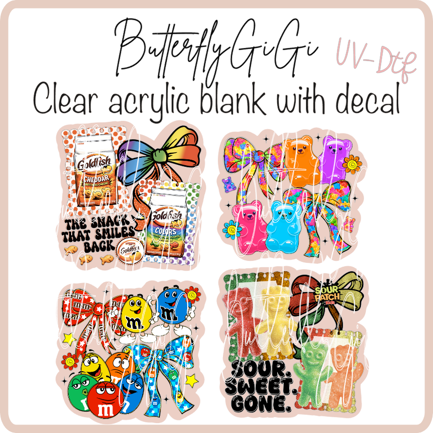 Snacks Bow Collection UvDTF