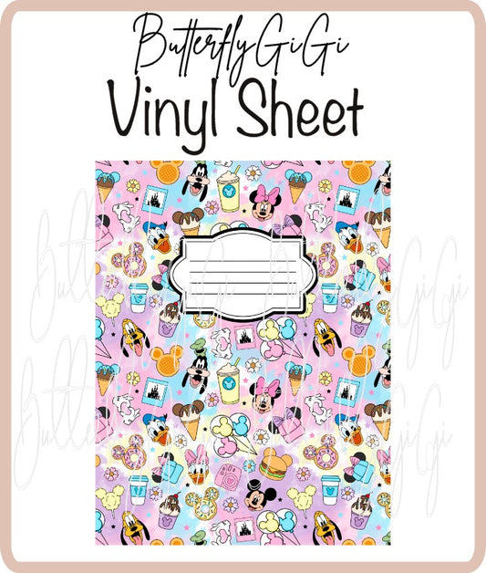 Vinyl Notebook Snacks ears Cover