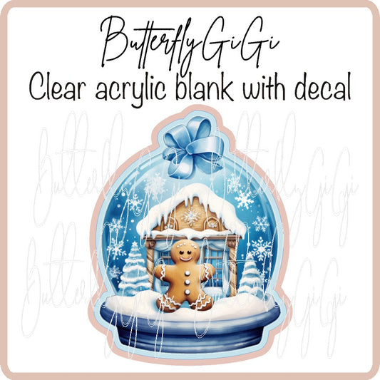 Snowglobe Gingerbread Blue