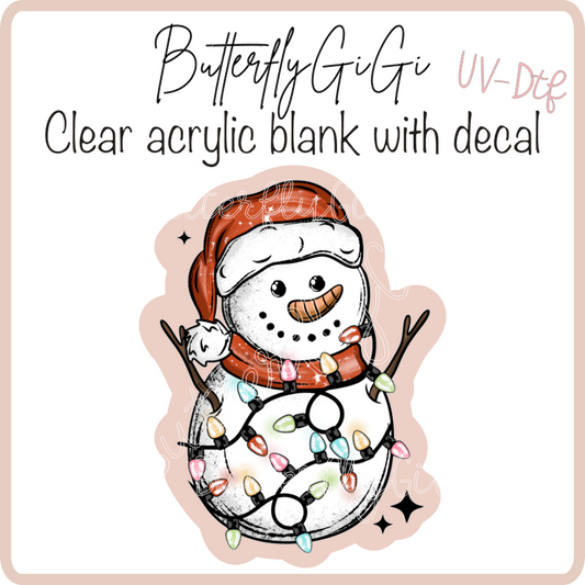 Snowman Lights UvDTF