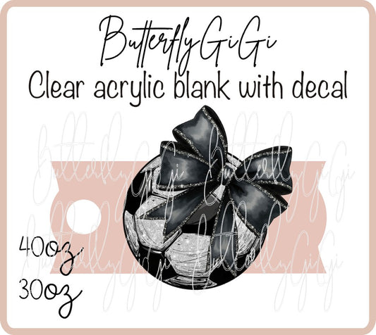 .Tumbler Plate Soccer Bow