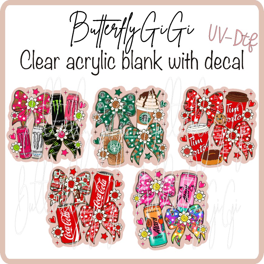 Soda Bow Collection UV DTF
