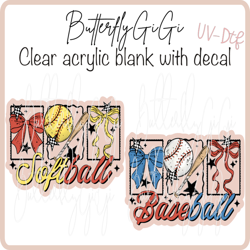 Softball Baseball UvDTF