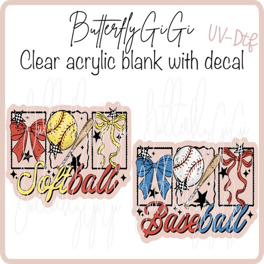 Softball Baseball UvDTF