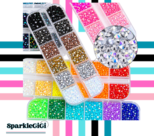 Mix Box 3mm Rhinestones