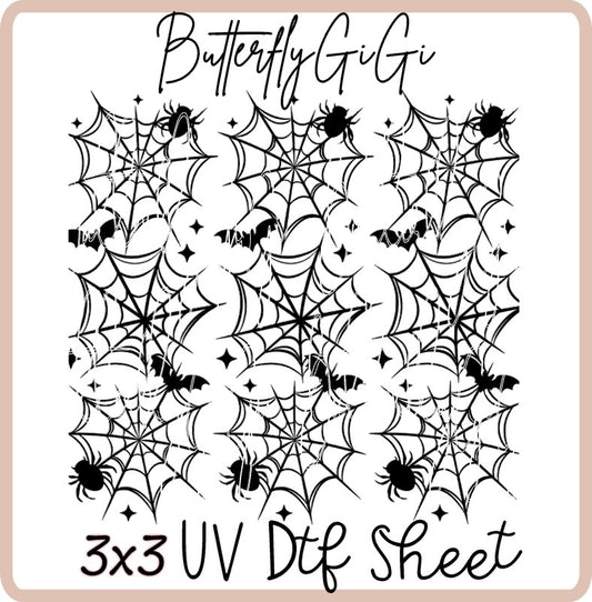 3x3 Spider Web Uv Dtf SHEET