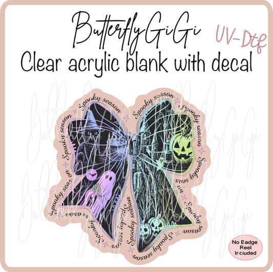 UVDTF Halloween Spooky Bow