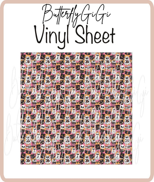 Vinyl Spooky Read a Latte Sheet