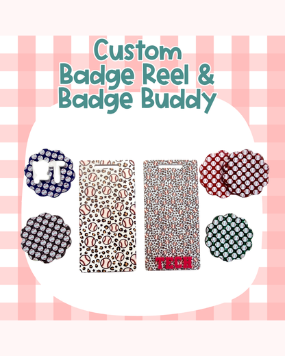 Baseball Sports Badge Reel Badge Buddy Custom Acrylic Design