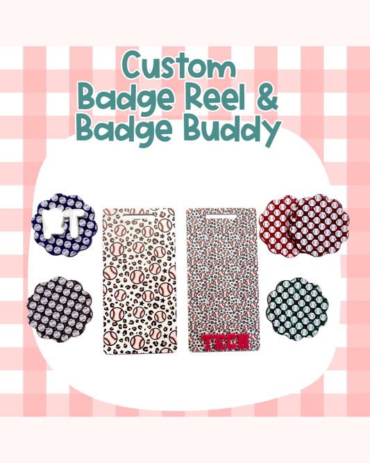Baseball Sports Badge Reel Badge Buddy Custom Acrylic Design
