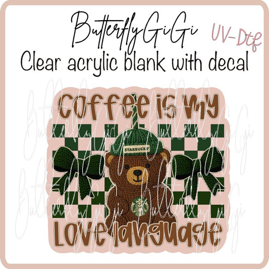Star B Bear Love Language UV DTF