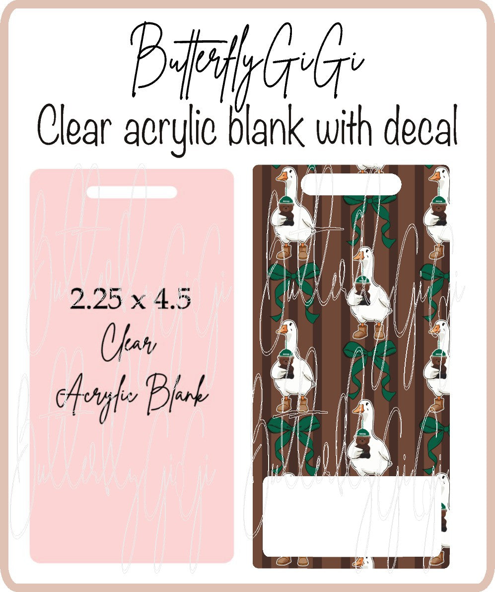 StarB Goose Badge Buddy Acrylic Blank & Decal